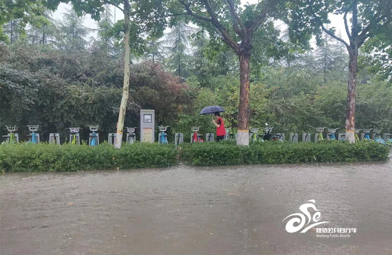 风雨中公共自行车设施平稳运行1